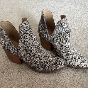 Coconuts by Matisse Dotted Ankle Boots in Black and White